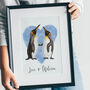 Personalised Penguin Couple Print, thumbnail 1 of 2