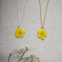 Buttercup Flower Sterling Silver Or 24ct Gold Necklace, thumbnail 2 of 8