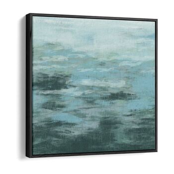 Teal Brush Strokes Abstract Canvas Art Print, 3 of 3