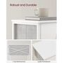 White Bedside Table Side Table With Fabric Drawer, thumbnail 5 of 8