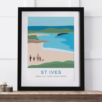 Personalised St Ives Beach Family Art, 2 of 9