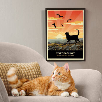 Limited Edition Shorthaired Cat Print: Cat Lovers Gift, 2 of 10