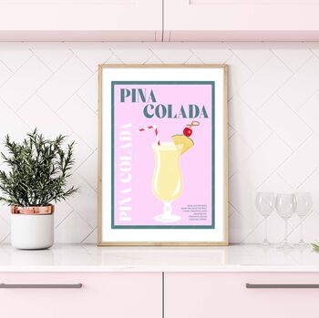 Pina Colada Cocktail Poster, 2 of 4