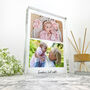 Personalised Freestanding Two Photos Giant Crystal Block 19.5cm X 14cm Portrait, thumbnail 5 of 7