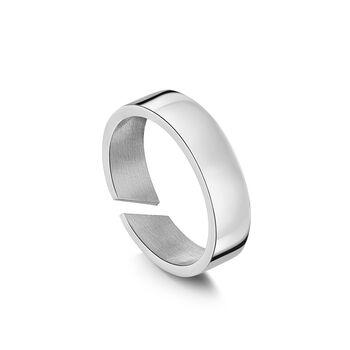 Adjustable Band Steel Ring Stainless Steel, 2 of 4