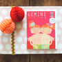 Mini Gemini Zodiac Card, thumbnail 5 of 6