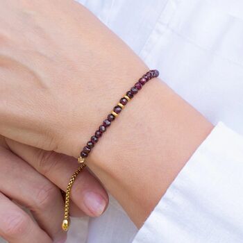 January Birthstone Garnet Bracelet, 6 of 9