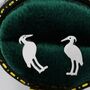 Grey Heron Bird Stud Earrings In Sterling Silver, thumbnail 7 of 12