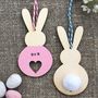 Personalised Heart Bunny Easter Decoration, thumbnail 4 of 4