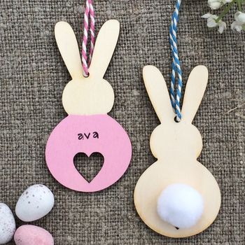 Personalised Heart Bunny Easter Decoration, 4 of 4