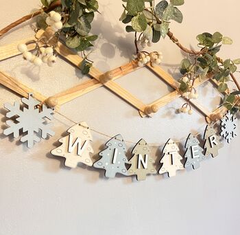 Winter Garland Hanging Bunting For Home Decoration Seasonal Bunting, 3 of 10