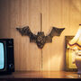 Light Up LED Black Rattan Bat Halloween Decoration, thumbnail 2 of 5