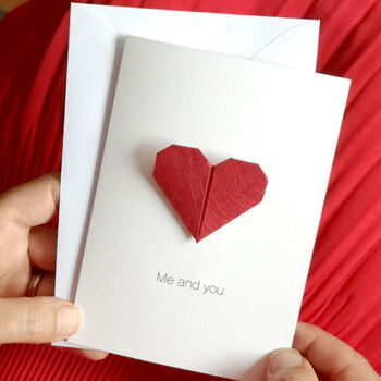Personalised Valentine Origami Heart Card, 4 of 4