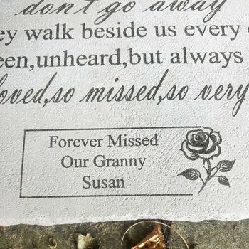 Personalised Large Rose Garden Memorial Stone 38cm X 27cm, 8 of 11