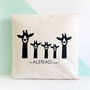 Giraffe Family, Personalised Cushion Cover, thumbnail 3 of 3