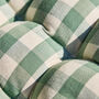 Green Gingham Garden Bench Cushion, thumbnail 4 of 5