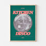 Retro Disco Ball Kitchen Disco Wall Print, thumbnail 1 of 5