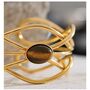 Cannes D'or Gold Ombré Tiger Natural Stone Curve Gift Bangle, thumbnail 1 of 4