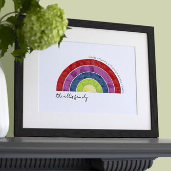 Personalised Family Rainbow Colour Print, 2 of 4