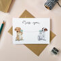 'Miss You' Puppy Dogs Greetings Card, thumbnail 2 of 2