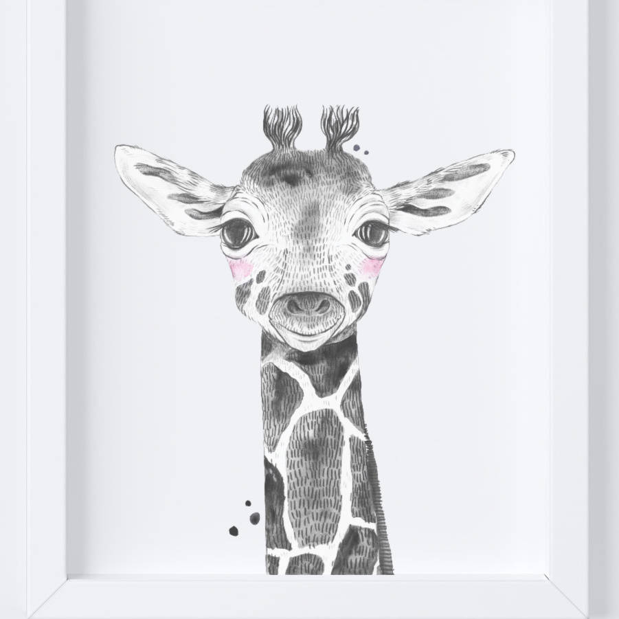 Monochrome Safari Animal Nursery Art Print Set By Betty Bramble Notonthehighstreet Com