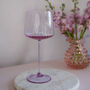 Lilac Handblown Ripple Wine Glass, thumbnail 1 of 2
