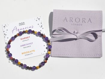 Aquarius Zodiac Crystal Bracelet Birthday Gift For Her, 6 of 7