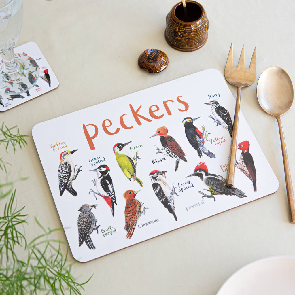 'Peckers' Playful Bird Place Mat, 1 of 5