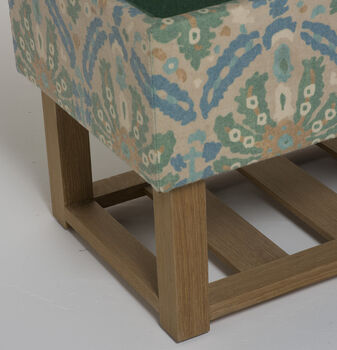 Bespoke Floral Fabric Storage Bench For Shoes, 6 of 10
