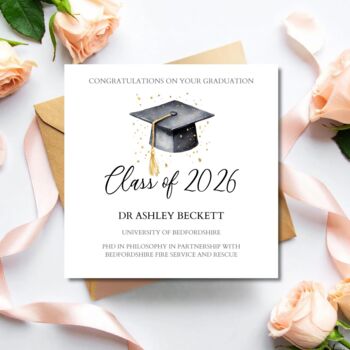 Graduation Card, Graduation Hats Card For Her Or Him, 2 of 3