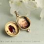Navy Sapphire Deco Jewel Locket Necklace, thumbnail 3 of 9
