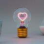 Cordless Edison Heart Lightbulb, thumbnail 3 of 7