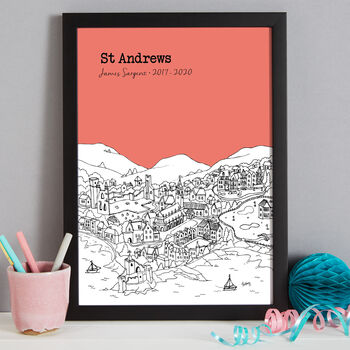 Personalised St Andrews Graduation Gift Print, 8 of 9