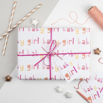 Baby Girl Wrapping Paper Set, 4 of 9
