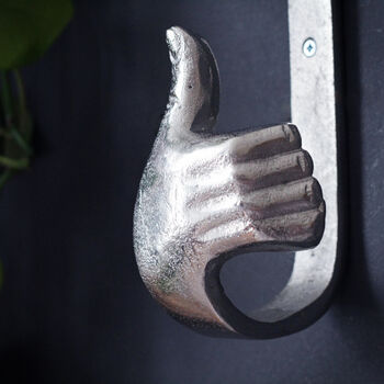 Thumbs Up Wall Hook Silver, 2 of 3