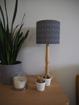 Navy Lampshade With White Spots, 3 of 6