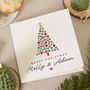 Personalised Heart Tree Christmas Card For Couple, thumbnail 1 of 6