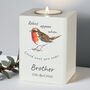 Personalised Robins Appear Tea Light Holder, thumbnail 1 of 4