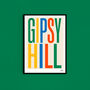 Gipsy Hill Typographic Art Print, thumbnail 4 of 8