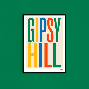 Gipsy Hill Typographic Art Print, 4 of 8