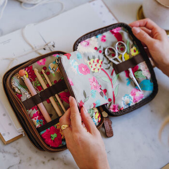 Leather Knitting Needle And Crochet Hook Organiser, 2 of 9