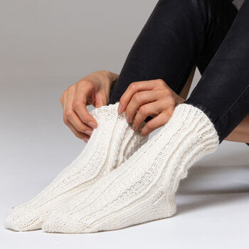 Cable Socks Knitting Kit, 4 of 10