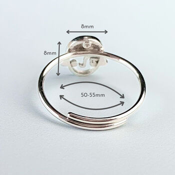 Sterling Silver Abstract Face Ring, 4 of 4