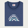 Open Mind Surf Blue Organic Beach T Shirt, thumbnail 1 of 5