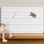 Pink And Blue Chevron Magnetic Noticeboard, thumbnail 1 of 3