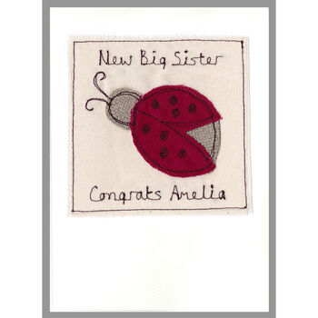 Personalised Ladybird 1st Or Any Birthday Card For Girl, 3 of 9