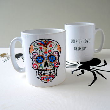 Personalised Halloween Day Of The Dead Mug, 2 of 3