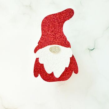 Six X Christmas Gnome Glitter Drinks Toppers, Cocktails, Mulled Wine, Festive Drinks, Scandinavian Gnom, 5 of 7