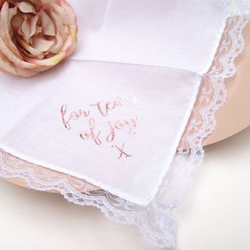 Brides Wedding Gift Handkerchief For Tears Of Joy, 3 of 5