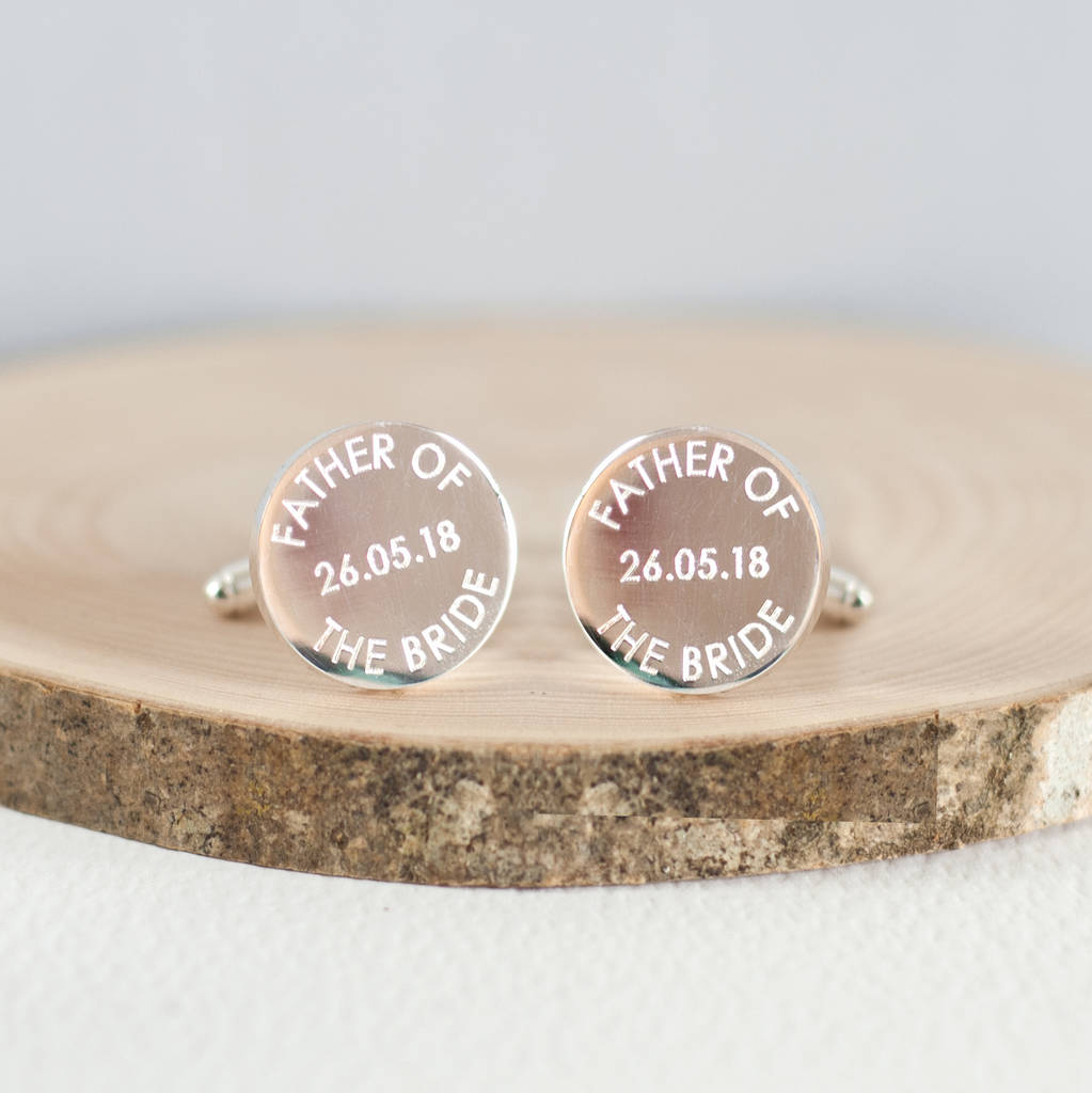 Image of Personalised Cufflinks Engraved With Your Own Message
